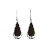 AE-6254-SHB Sterling Silver Earring With Black Shell Jewelry Bali Designs Inc